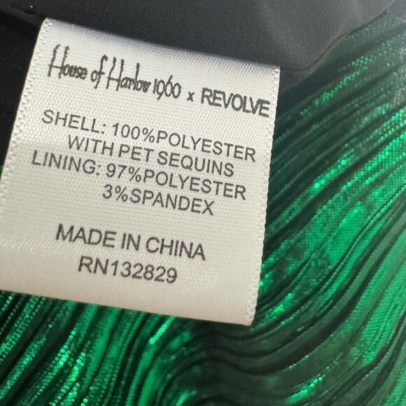 NWT House of Harlow 1960 × REVOLVE Farrah Dress in Emerald Green - Picture 9 of 10